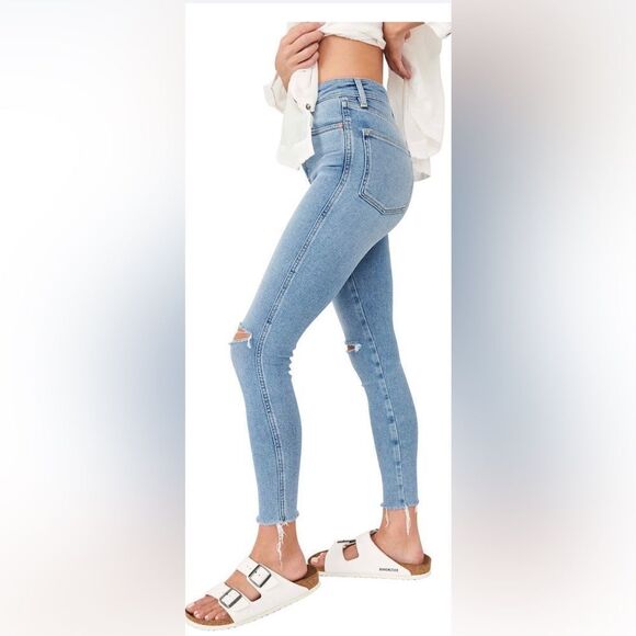 NWT Free People High Waist Raw Ankle Denim Sz 24 - Picture 7 of 16